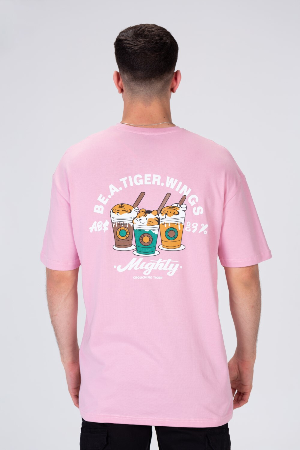 Mens Half Sleeve Cotton T-shirt Printed On The Front And Back