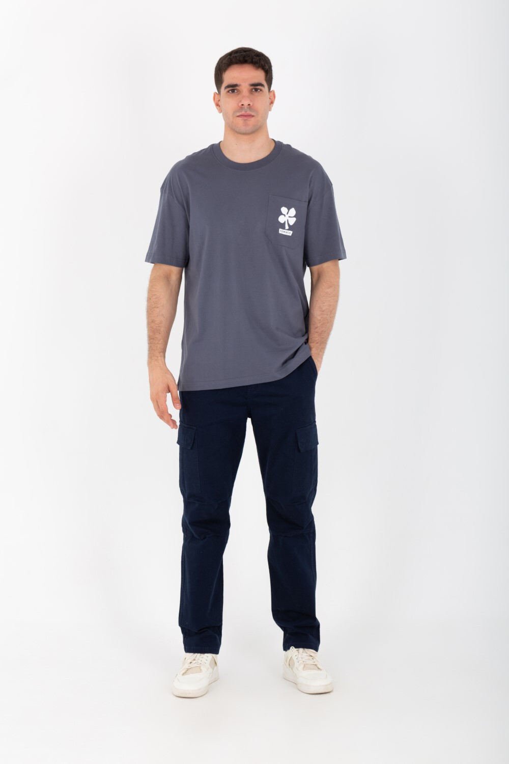 Mens Oversized Printed T-shirt On The Front And Back With Short Sleeves