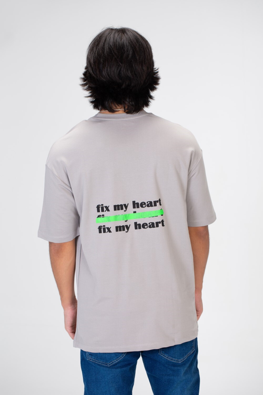 Men's printed Oversized T-shirt With Short Sleeves Made Of Summer Melton Material