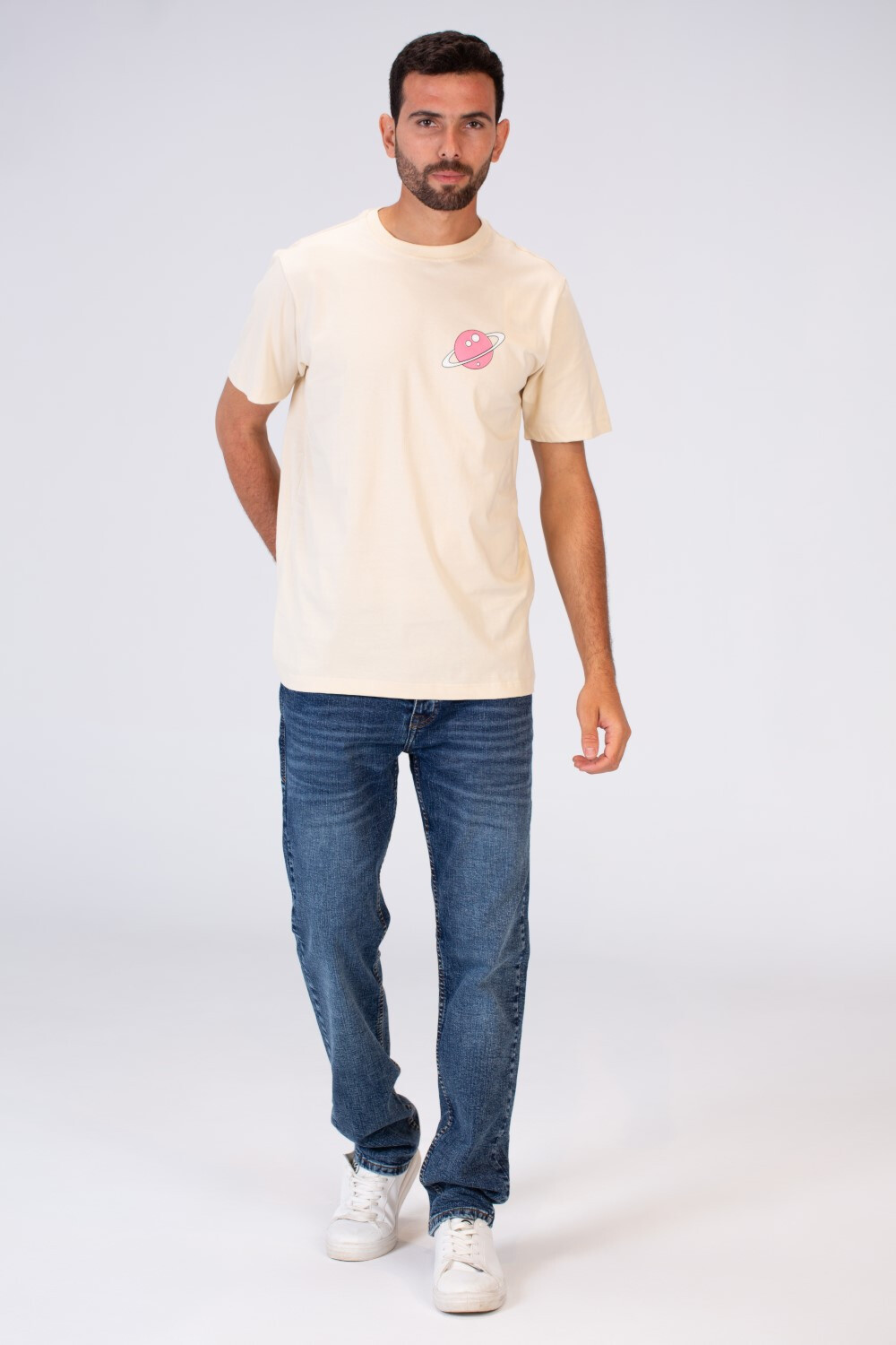 Mens Slim Fit T-shirt With Short Sleeves And Breathable Fabric