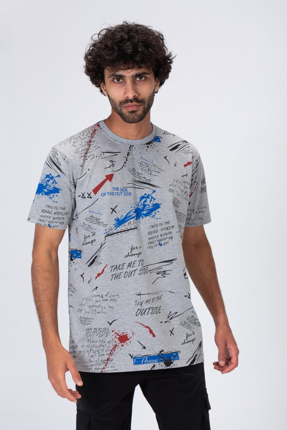 Mens Fully Printed Half Sleeves T-shirt