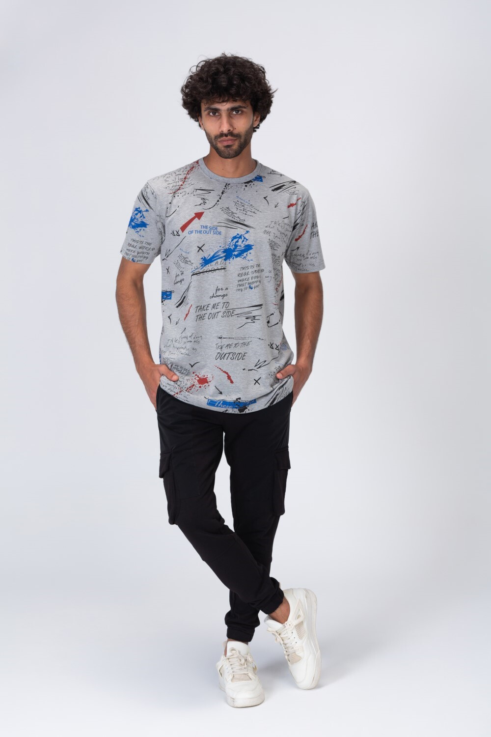 Mens Fully Printed Half Sleeves T-shirt