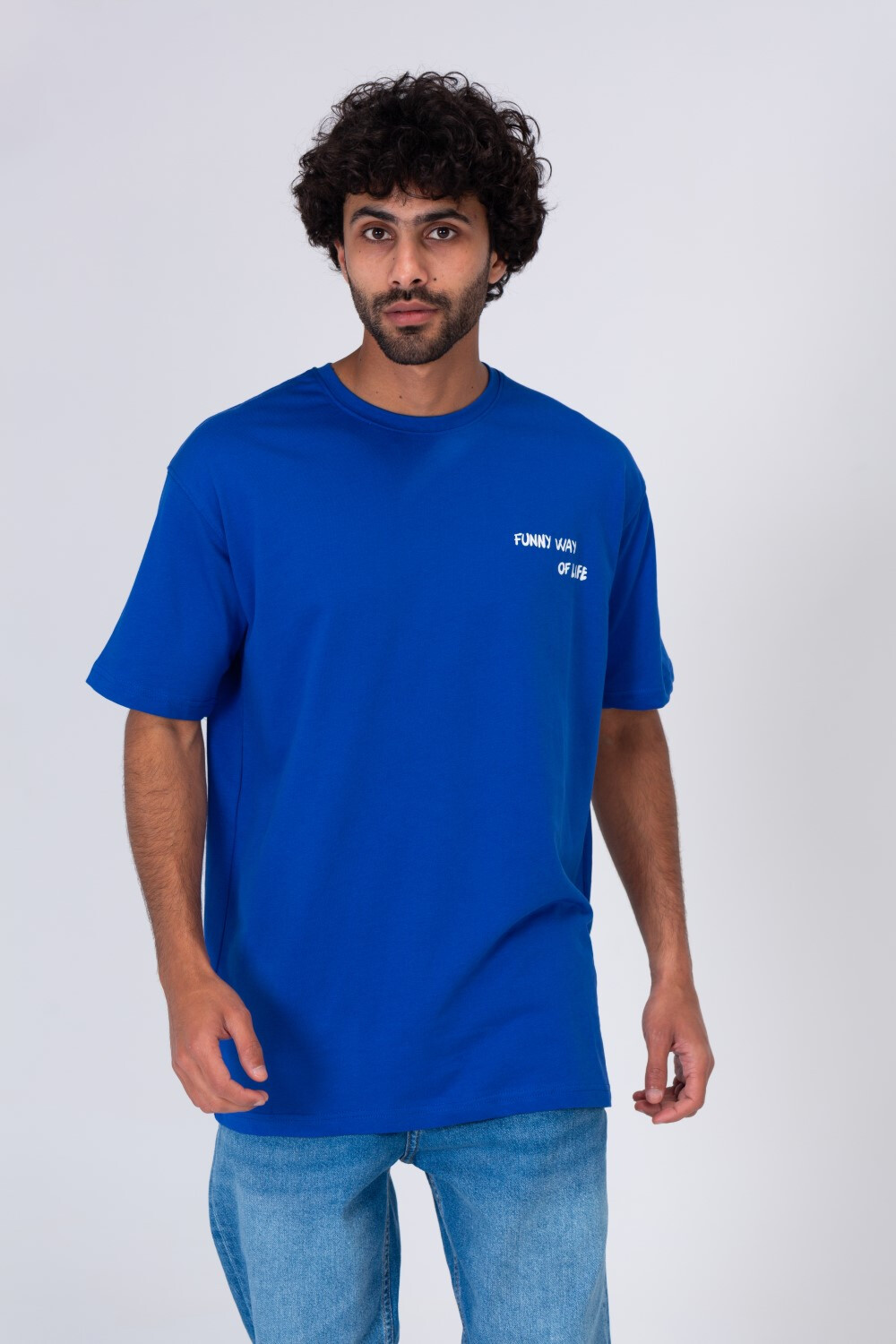 Mens Comfortable Casual With Front And Back Printed T-shirt