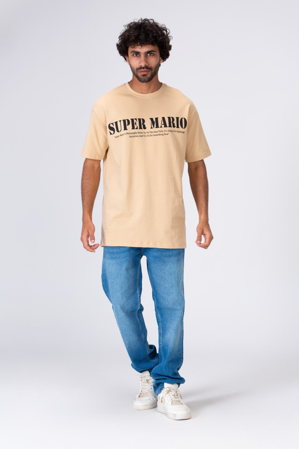 Mens Super Mario Printed Half Sleeve T-shirt