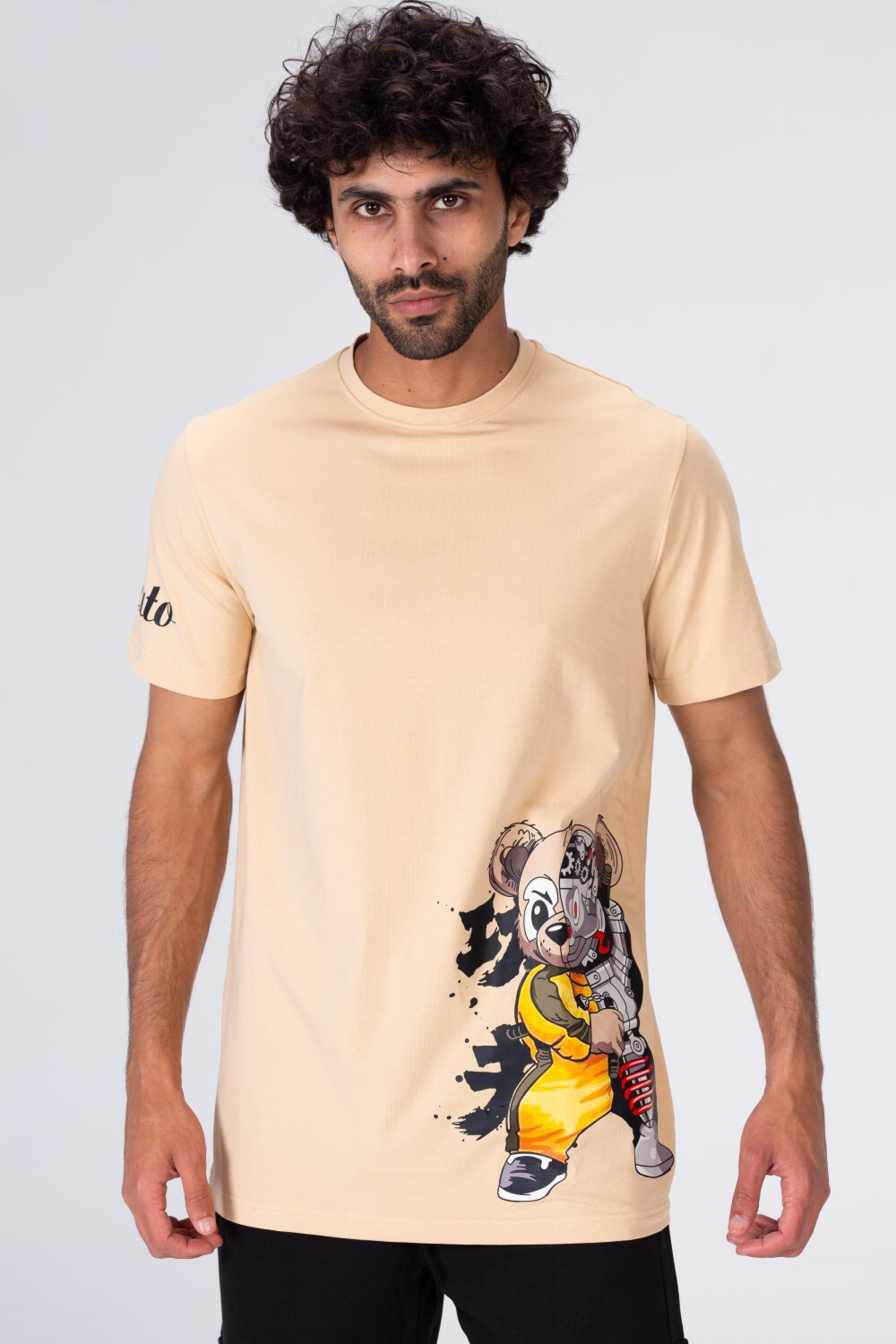 Mens Regular Fit Round Neck Printed T-shirt