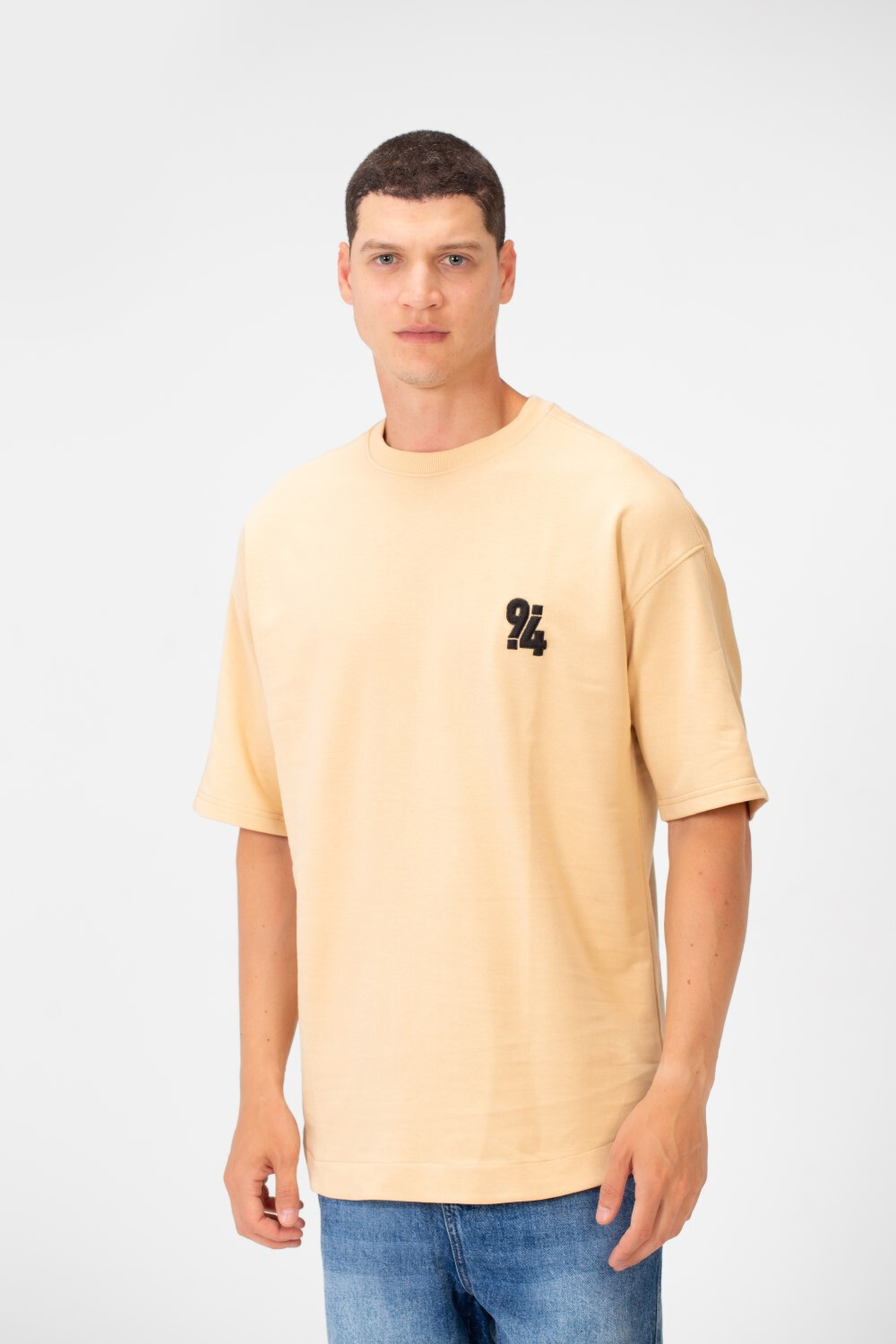 Men's Summer Melton Oversize Printed Half Sleeve Round Neck T-Shirt Comfortable Material