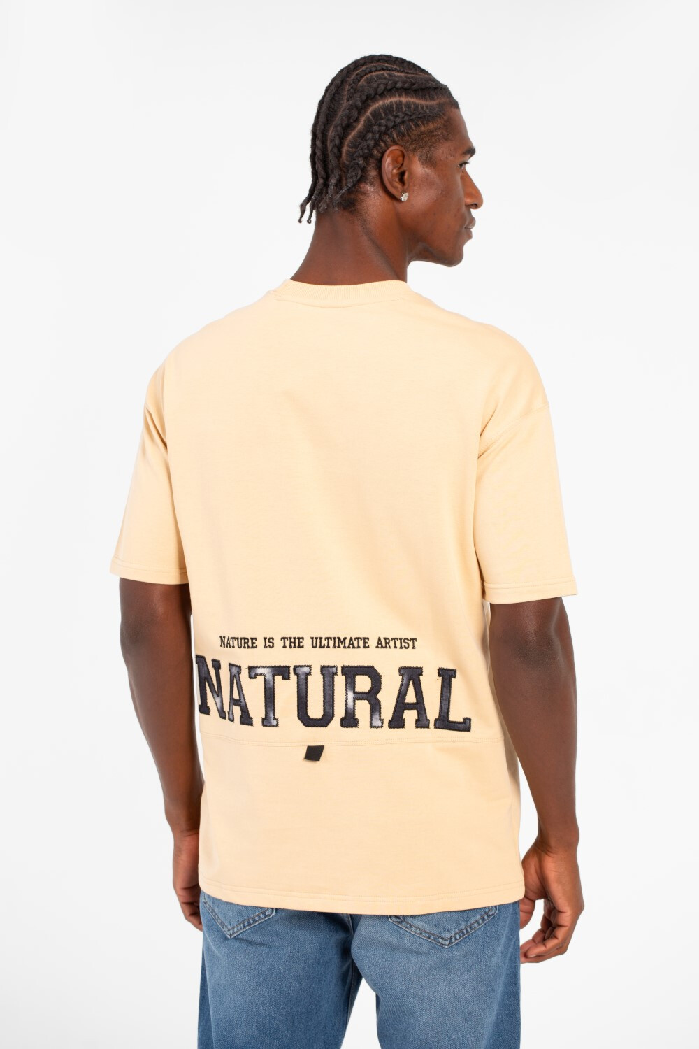 Men's Summer Melton Regular Fit Short Sleeves Text Print T-Shirt