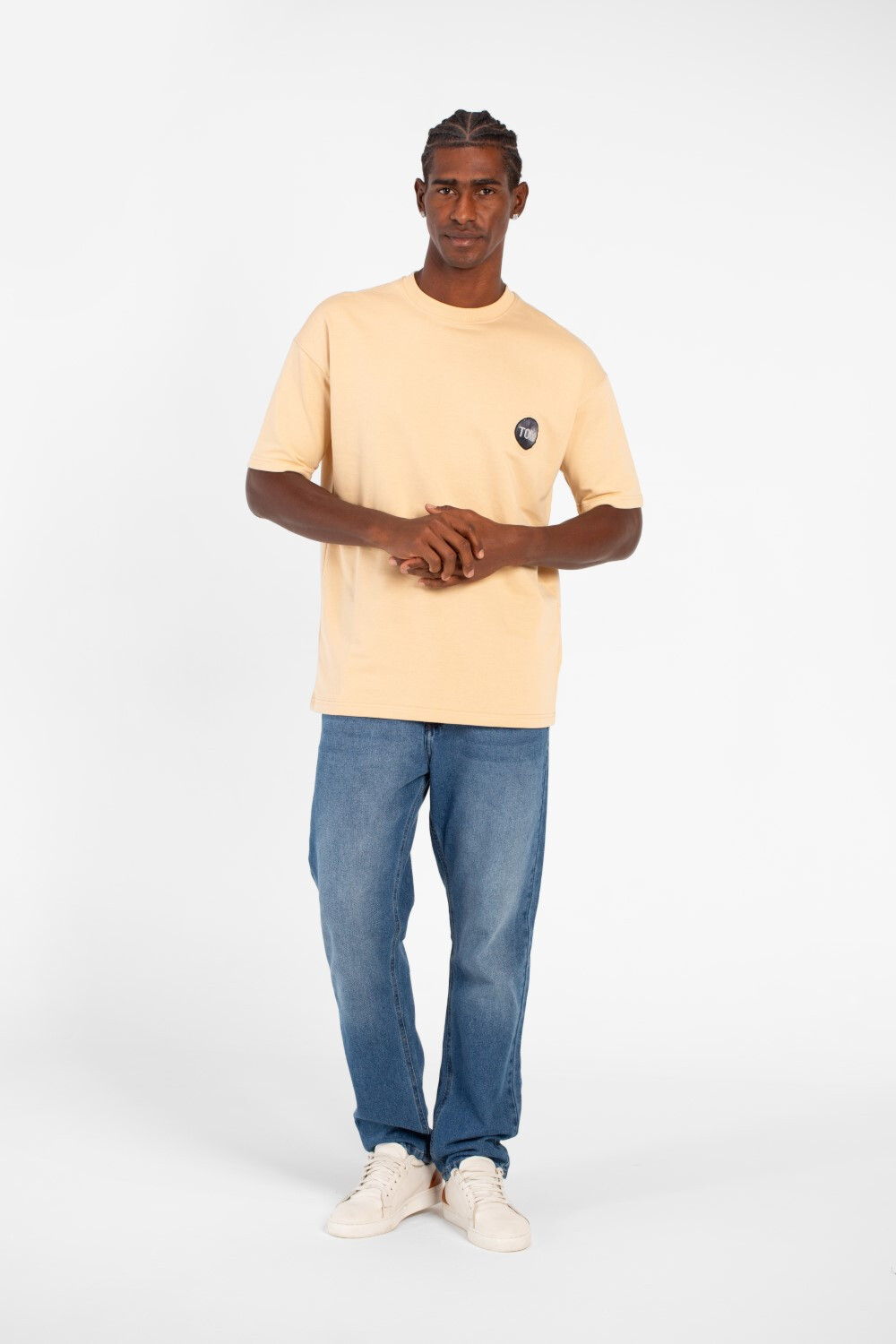 Men's Summer Melton Regular Fit Short Sleeves Text Print T-Shirt