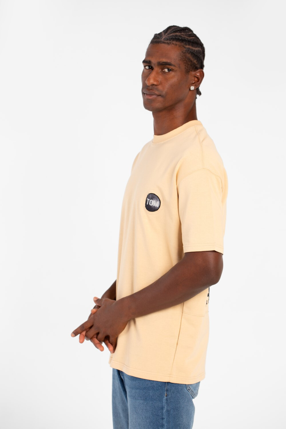 Men's Summer Melton Regular Fit Short Sleeves Text Print T-Shirt