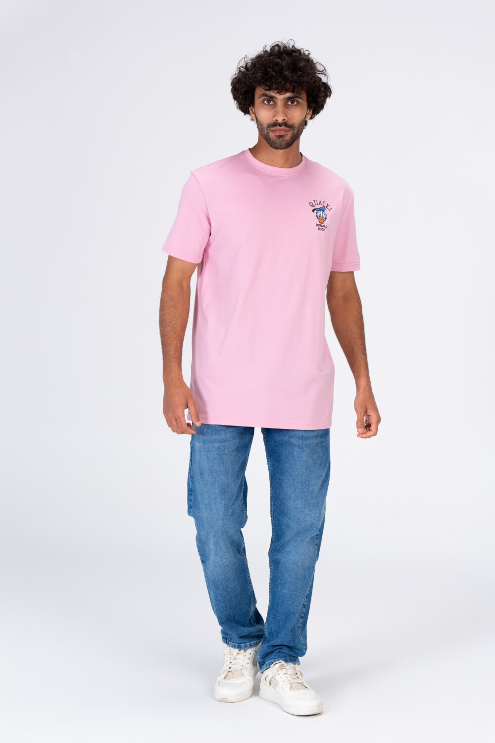 Mens Regular Fit Crew Neck Duck Printed T-Shirt