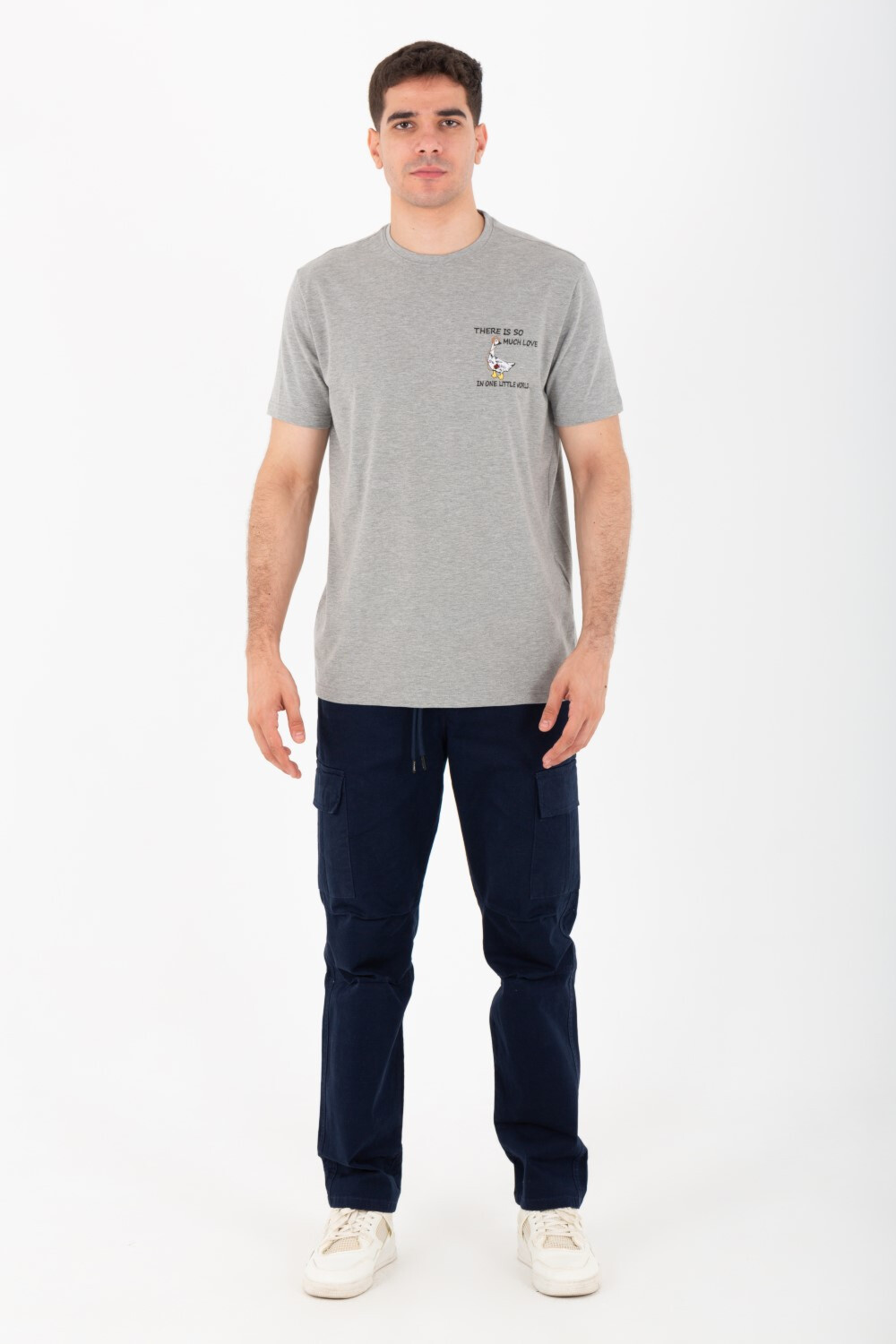 Mens Round Slim Fit Printed T-shirt With Single Lycra Material