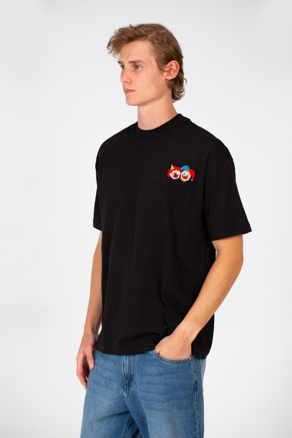 Men's Crew Neck Graphic Print Regular Fit Half Sleeve T-Shirt