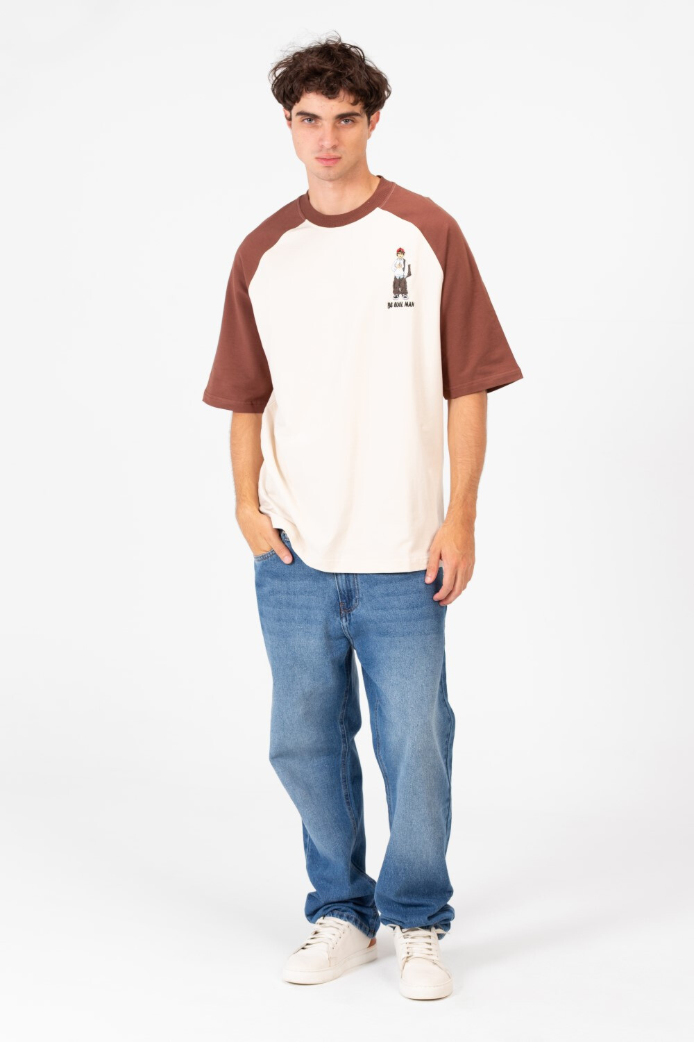 Men's Regular Fit Contrast Half Sleeve Printed T-Shirt