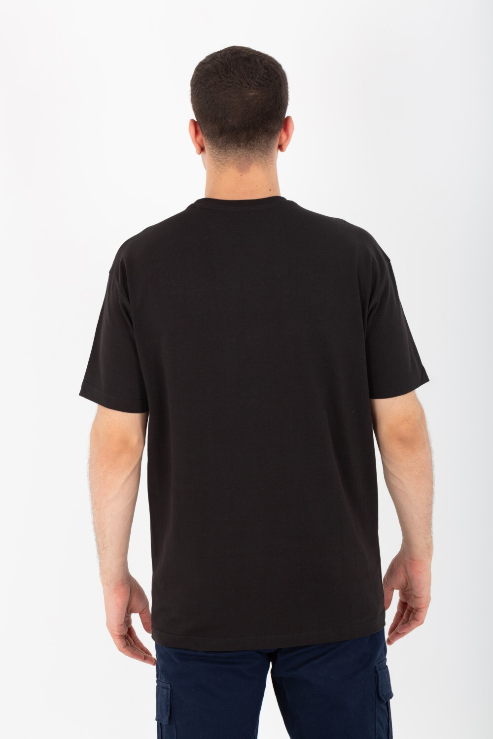 Mens Oversized Crew Neck T-shirt With Breathable Fabric