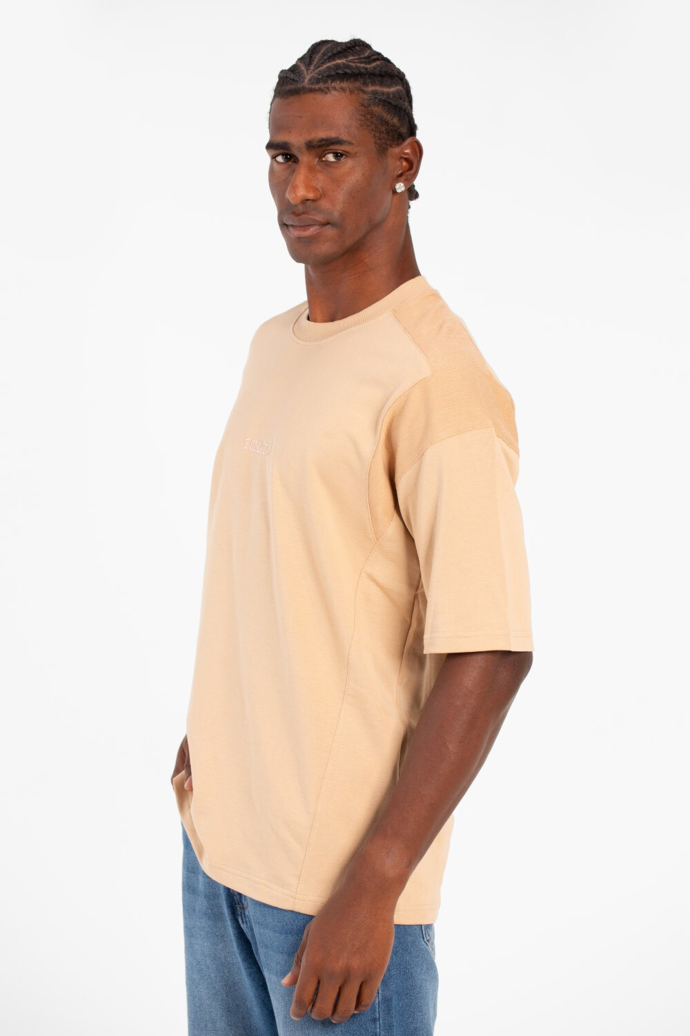 Men's Tomato Summer Melton Oversized T-Shirt With Short Sleeves And Crew Neck