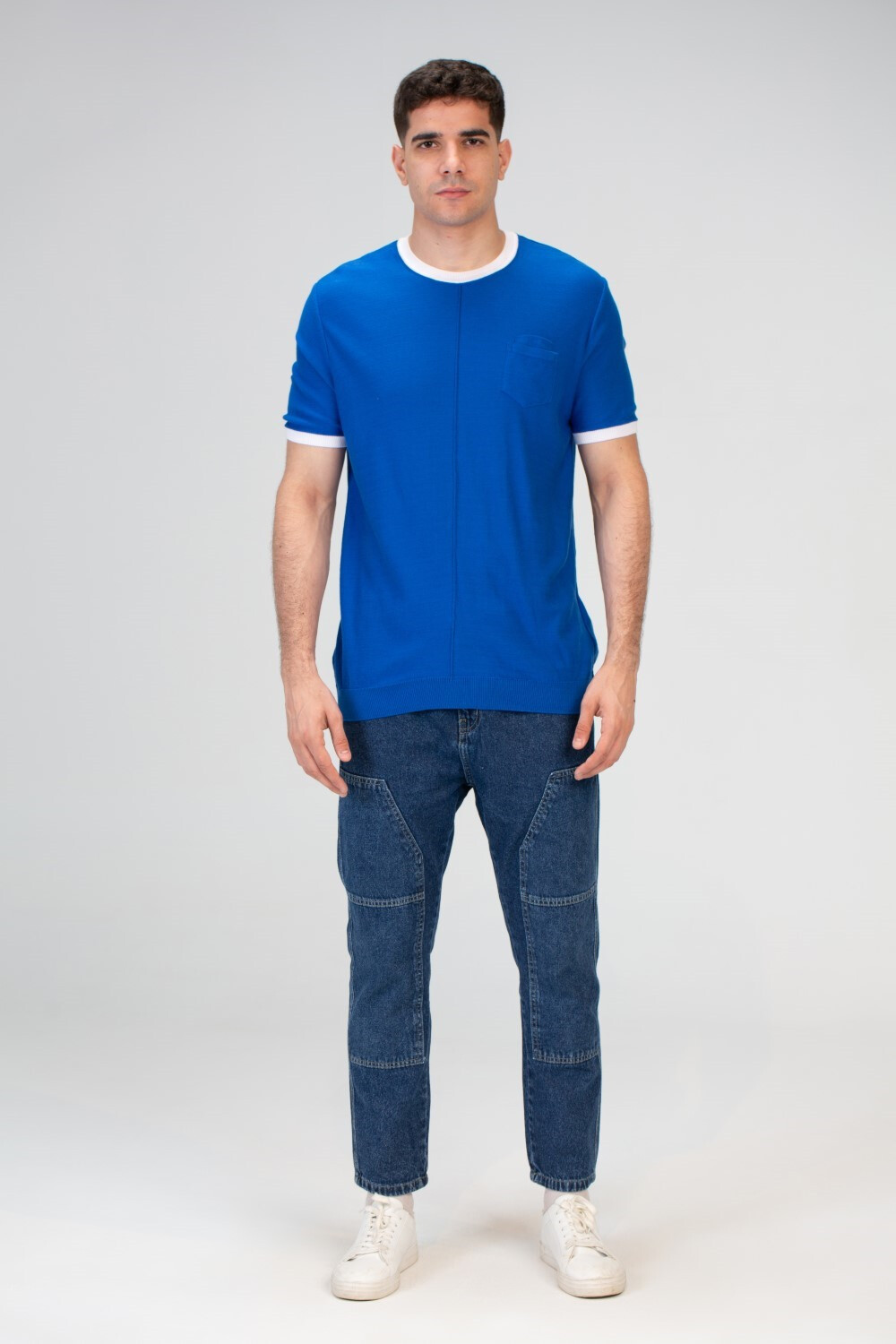 Mens Slim Fit Plain Basic T-Shirt with Short Sleeves And Crew Neck