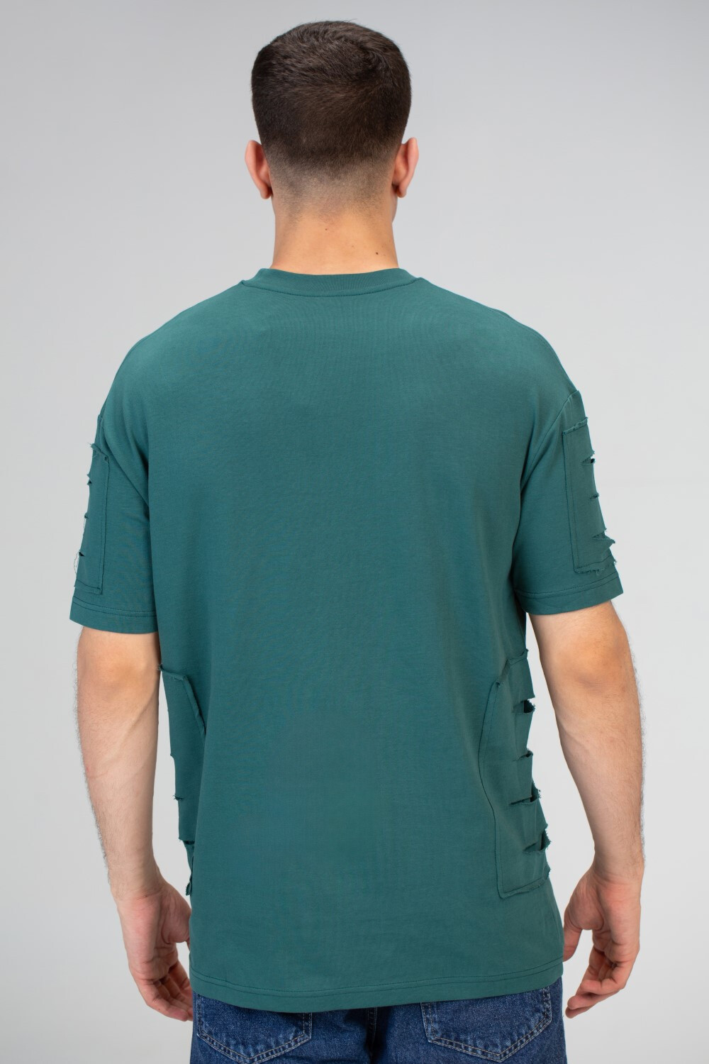 Mens Oversize Short Sleeves T-shirt With Round Neck And Milton Material