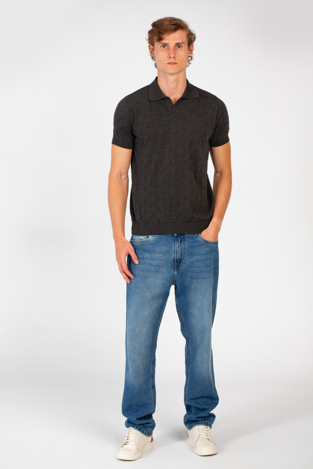 Men's Classic Half Sleeve Slim Fit Cotton Polo T-Shirt