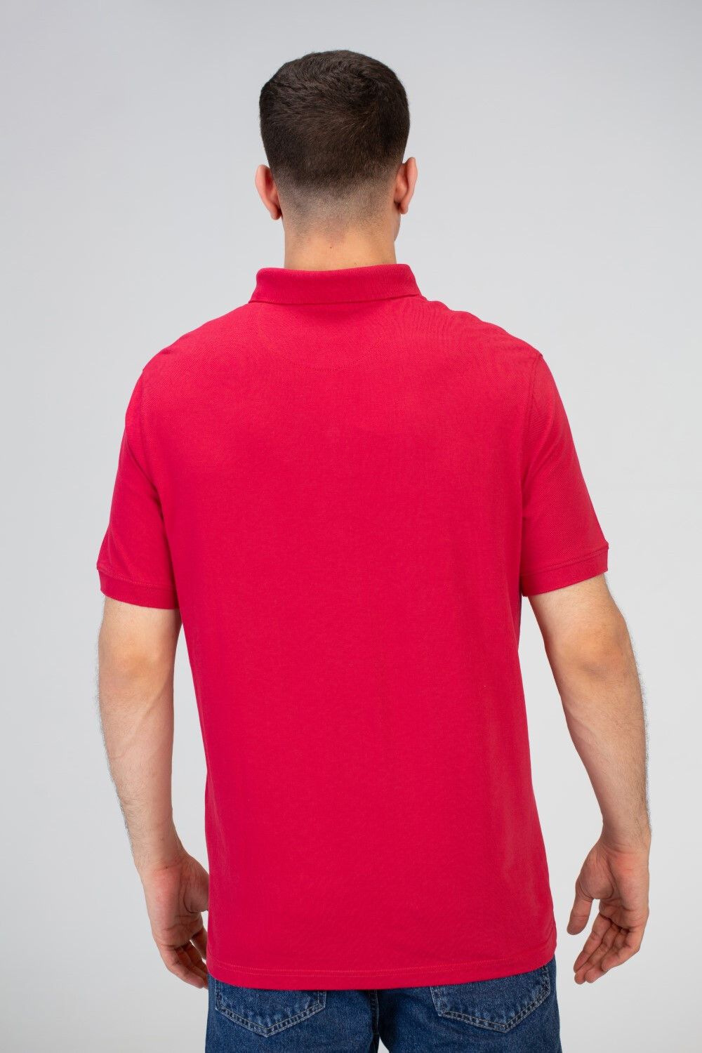 Mens Plain Slim Fit Short Sleeve Polo T-Shirt