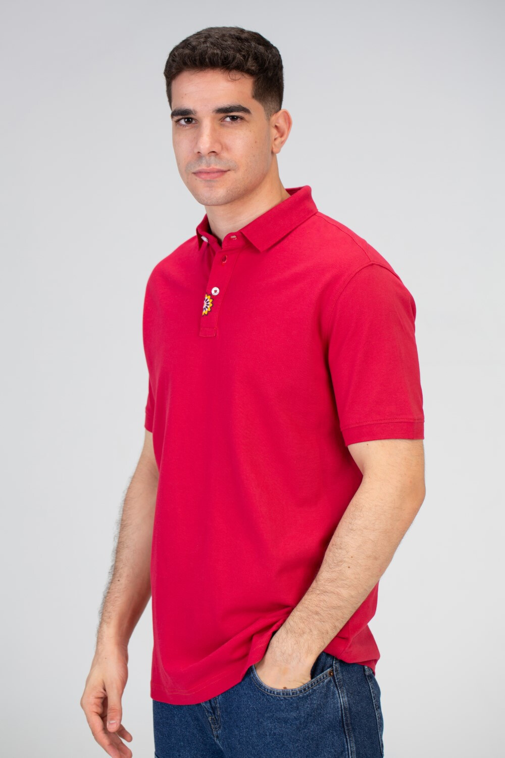 Mens Plain Slim Fit Short Sleeve Polo T-Shirt