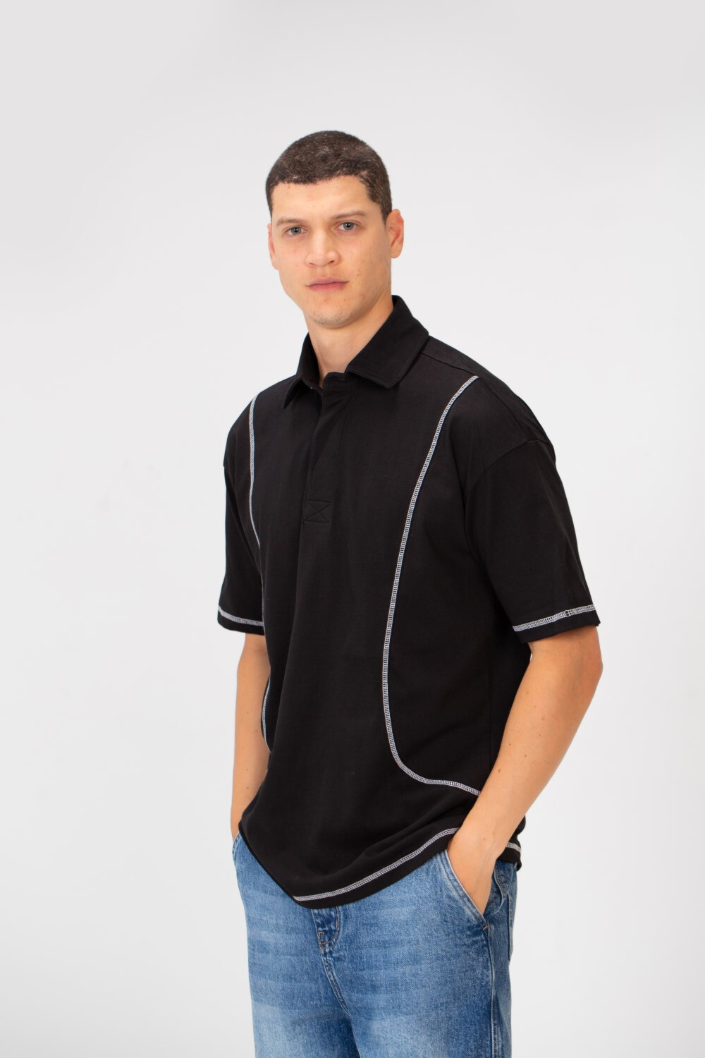 Men's Polo Collar Regular Fit Half Sleeve T-Shirt with Unique Modern Cut