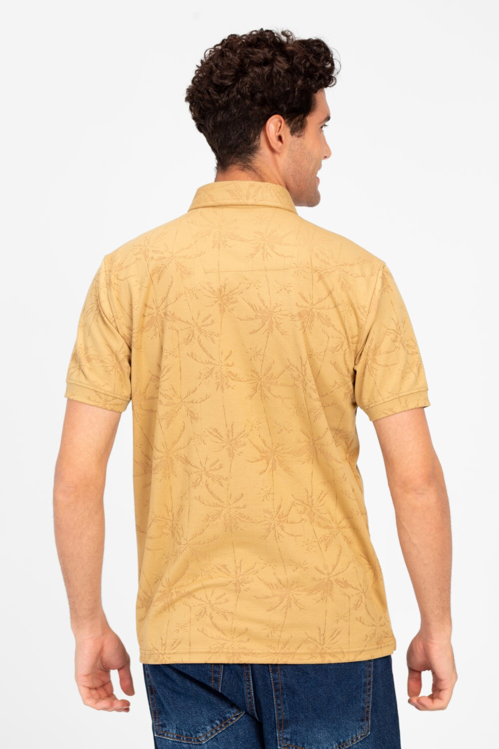 Men's Slim Fit Wooded Polo T-Shirt