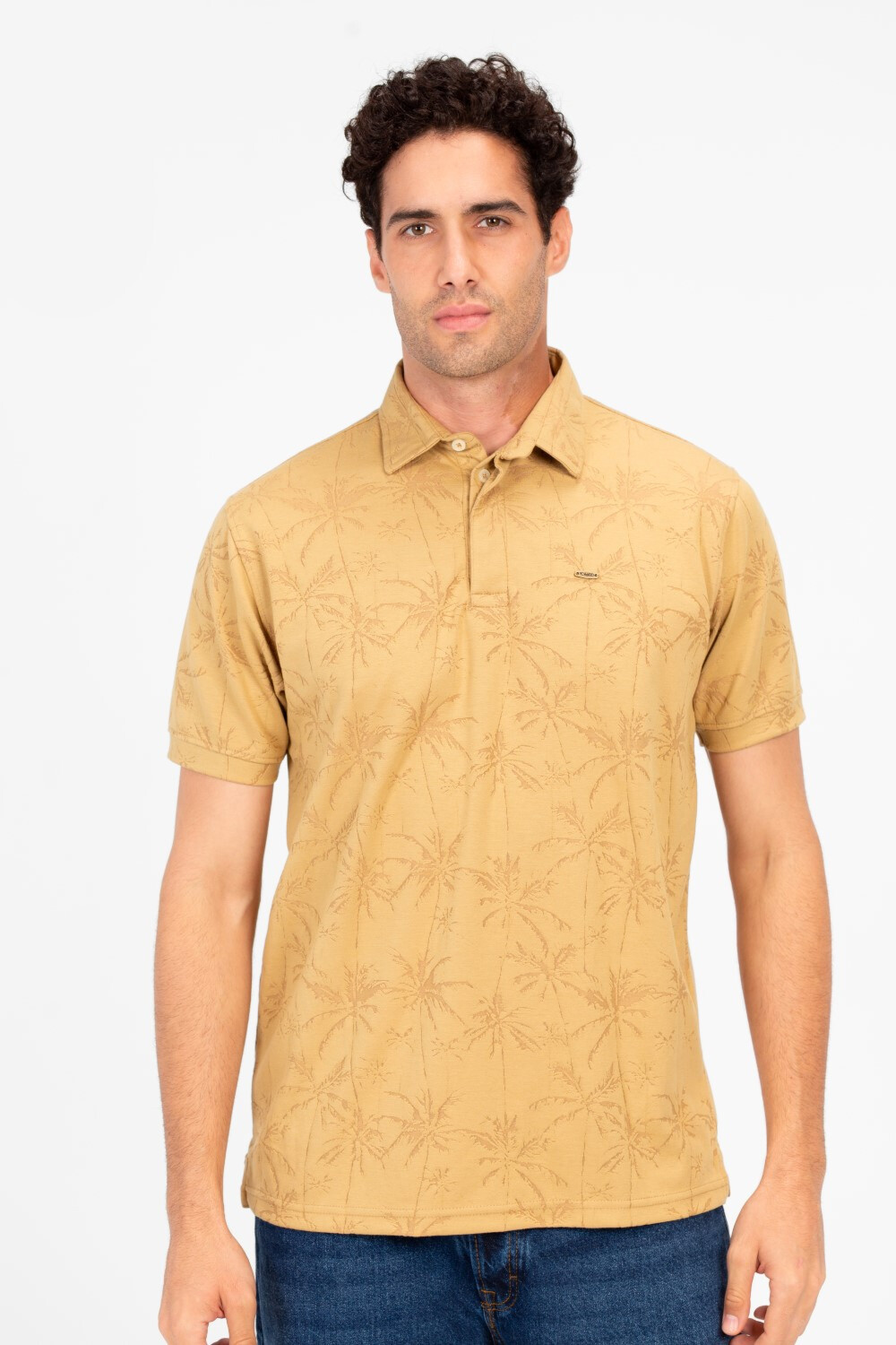 Men's Slim Fit Wooded Polo T-Shirt