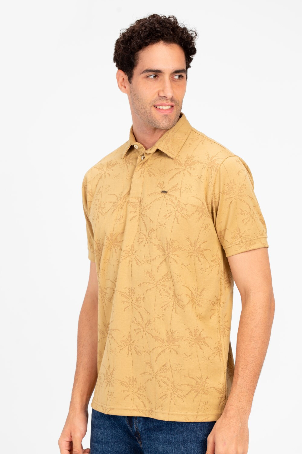 Men's Slim Fit Wooded Polo T-Shirt