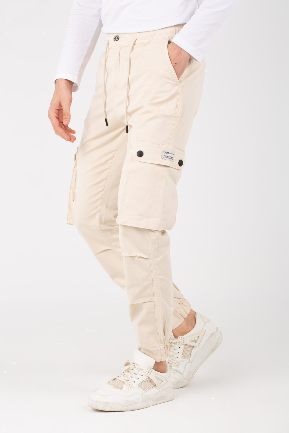 Mens Sherwal Gabardine Pants With Distinctive Side Ppockets