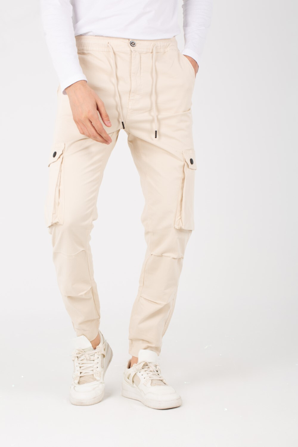 Mens Sherwal Gabardine Pants With Distinctive Side Ppockets