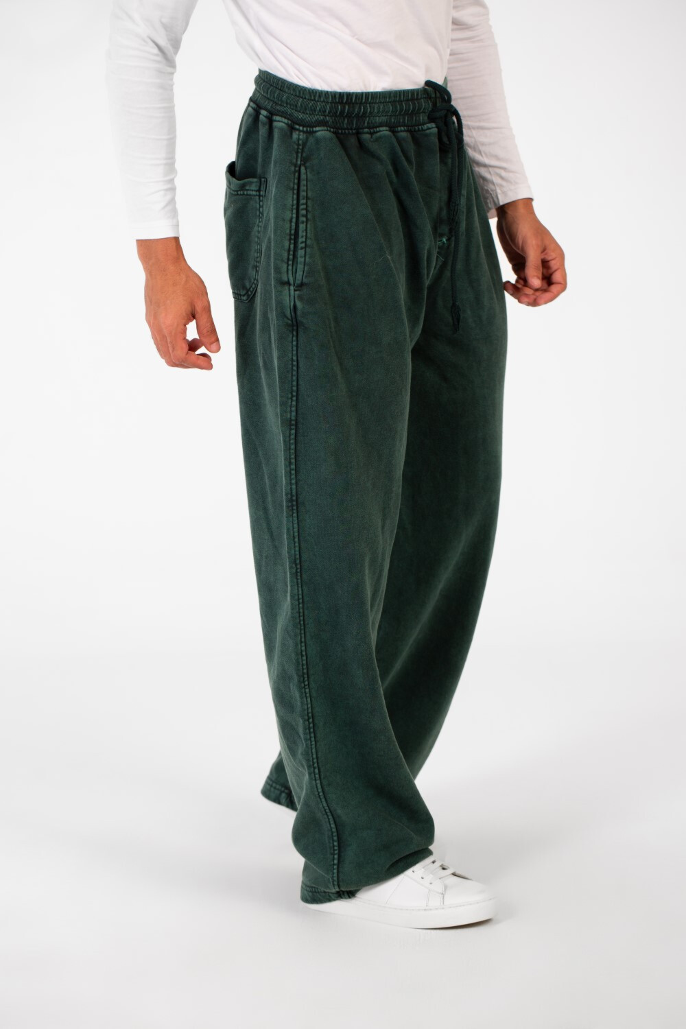 Men's Tomato Washed Oversized Sweatpants With Elastic Waistband And Drawstring High Quality