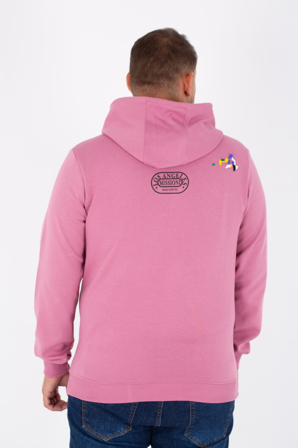 Men's Big Size Hoodie Sweatshirt With A Print On The Front And Back