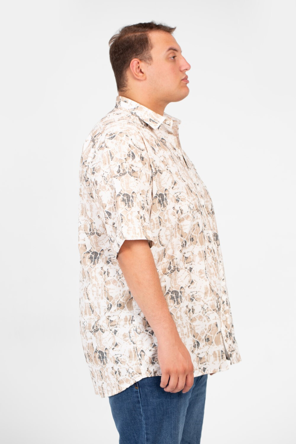 Men's Big Size Tomato Summer Printed Short Sleeve Shirt