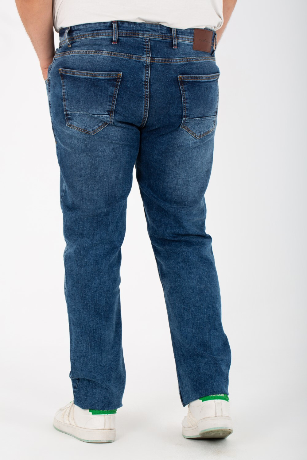 Mens Big Size Used Jeans Pants With Five Pockets And Basic Colors