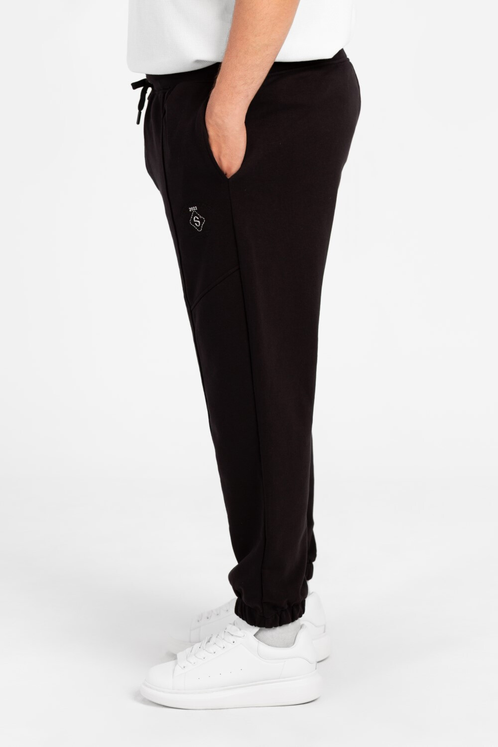 Men's Big Size Melton Basic Sweatpants With Side Pockets