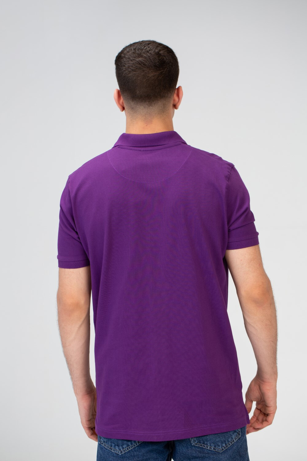 Mens Slim Fit Polo T-Shirt With Round Neck And Front Print
