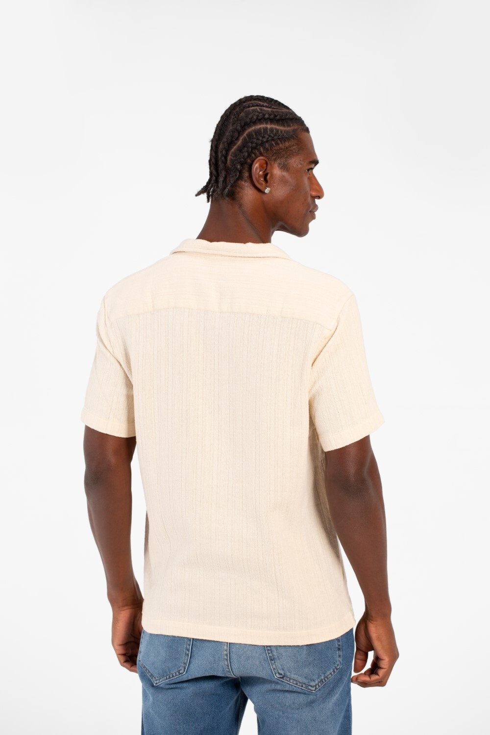 Men's Basic Slim Fit Mesh Short Sleeve Shirt With Front Pocket