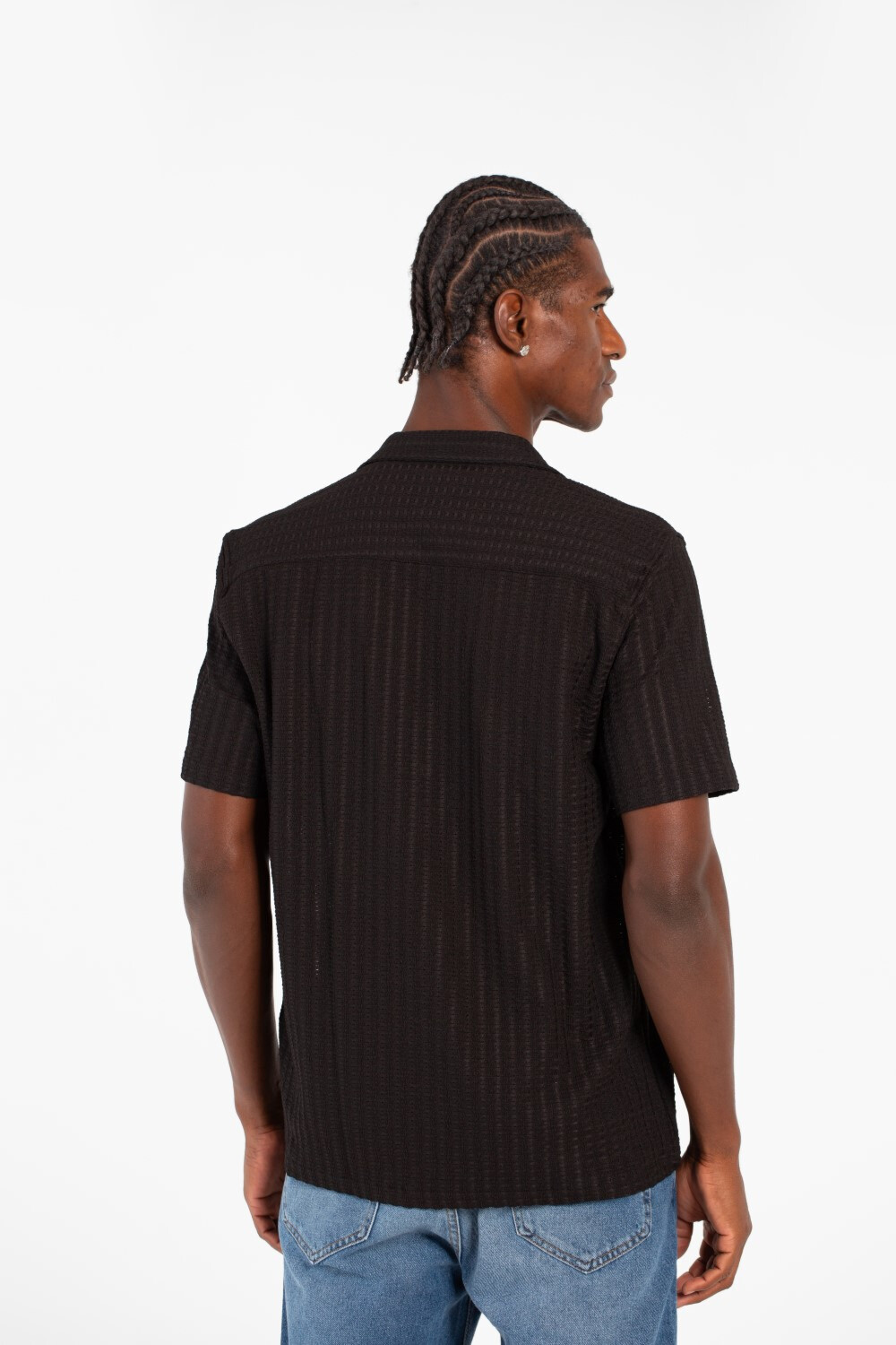 Men's Modern Slim Fit Basic Short Sleeve Mesh Breathable Shirt