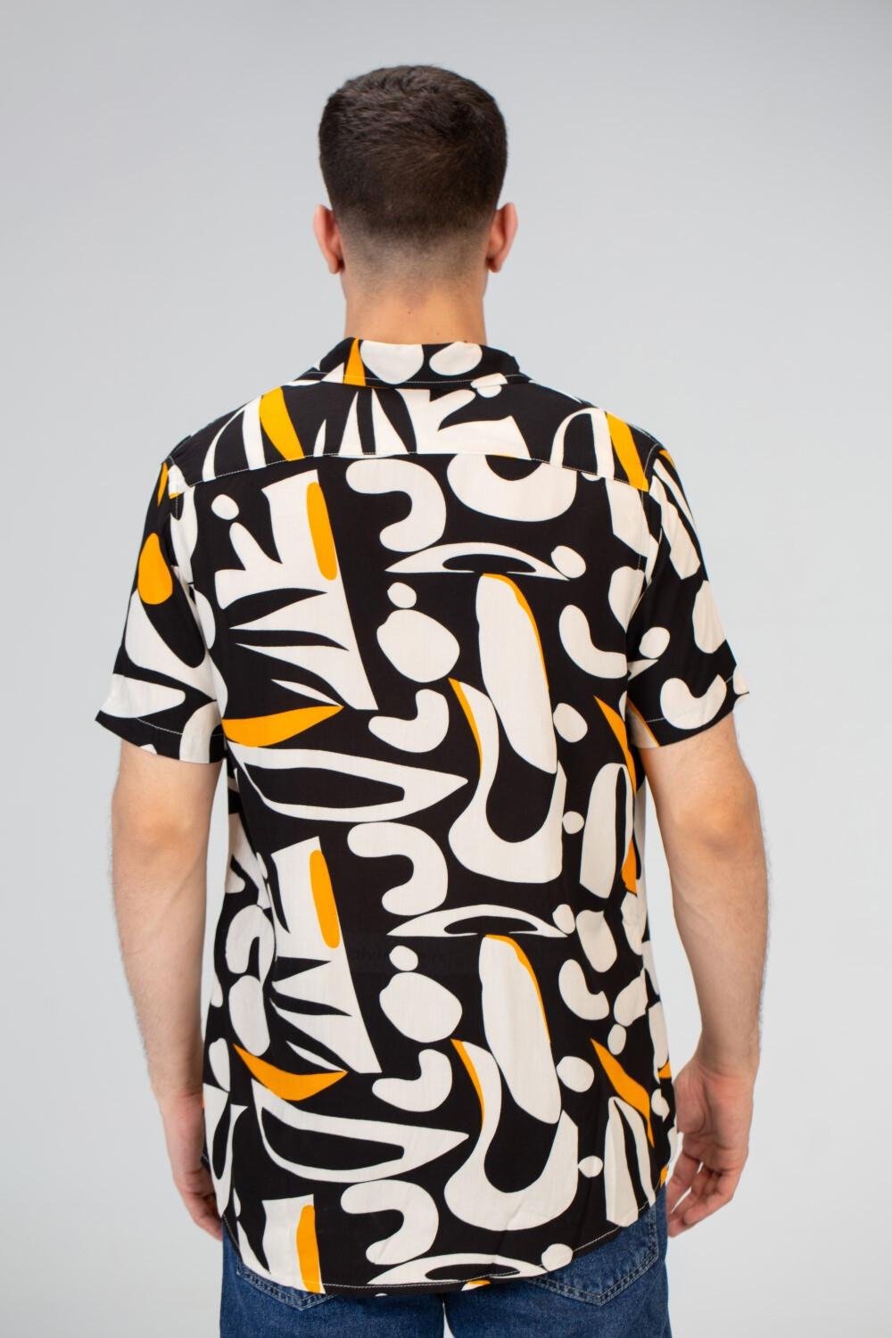 Mens Half Sleeved Jakar Printed Slim Fit Shirt With Cotton Viscose Material