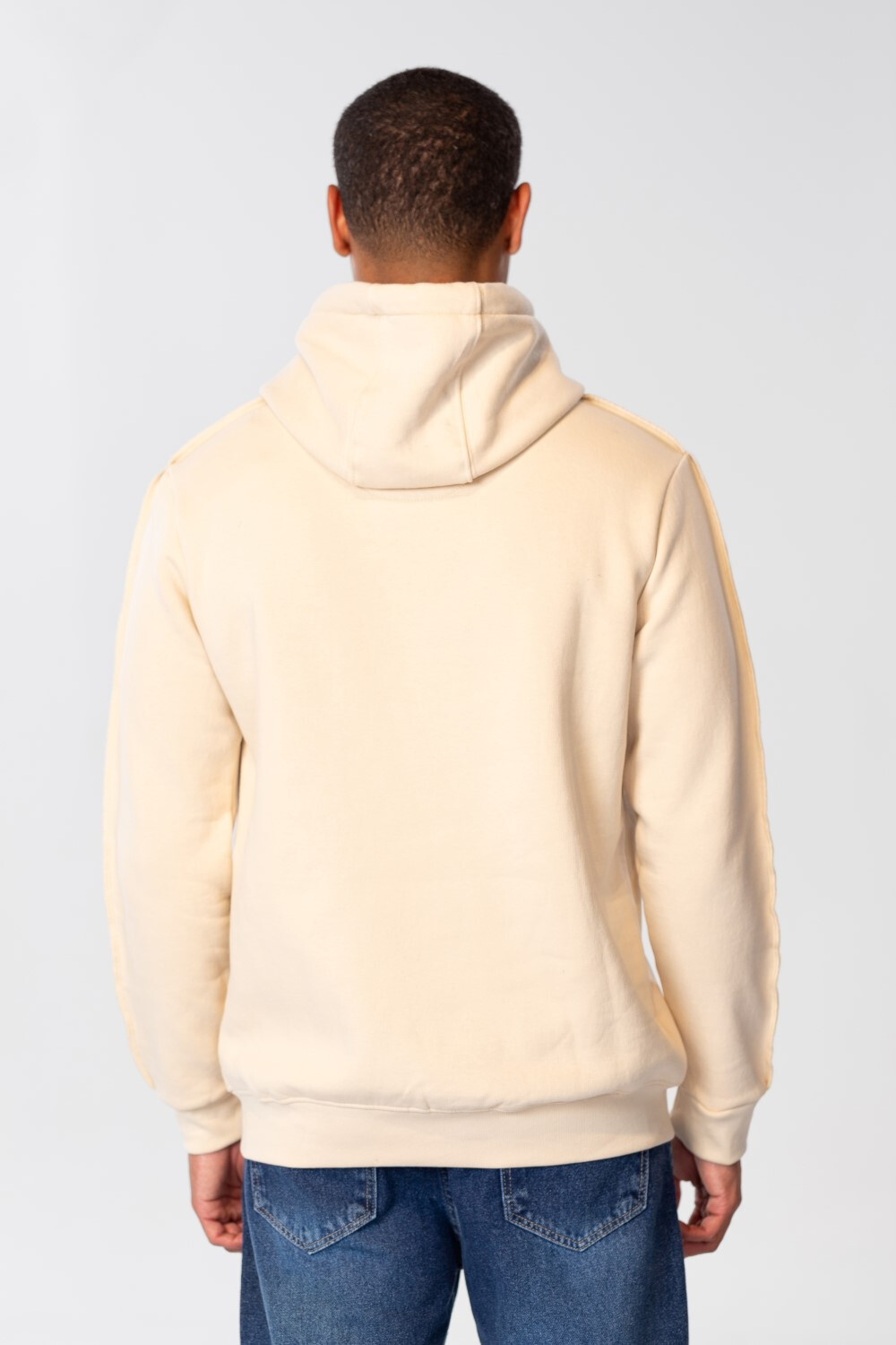 Men's Basic Plain Sweatshirt With Hood And Long Sleeves