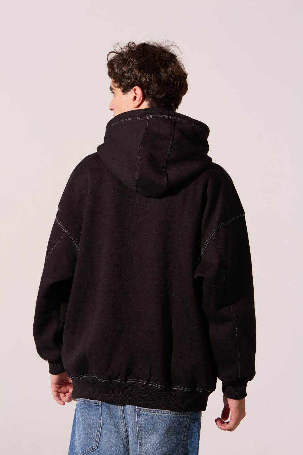 Men's Oversized Hooded Milton Sweatshirt With Front Print