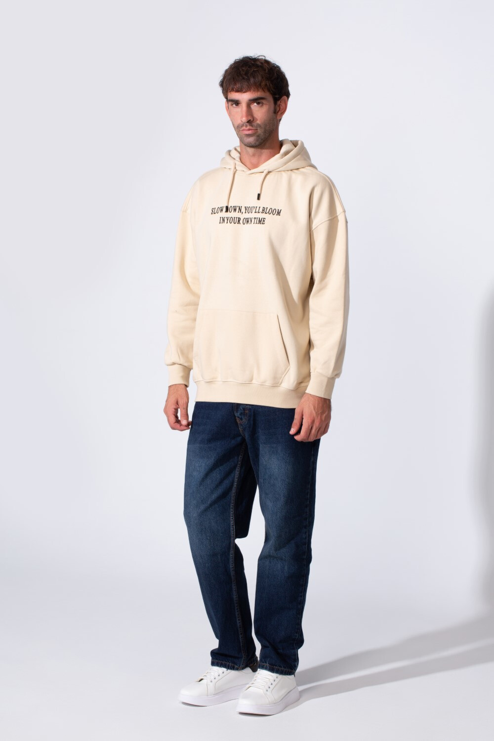 Men's Oversized Milton Printed Hoodie Sweatshirt With Front Pocket