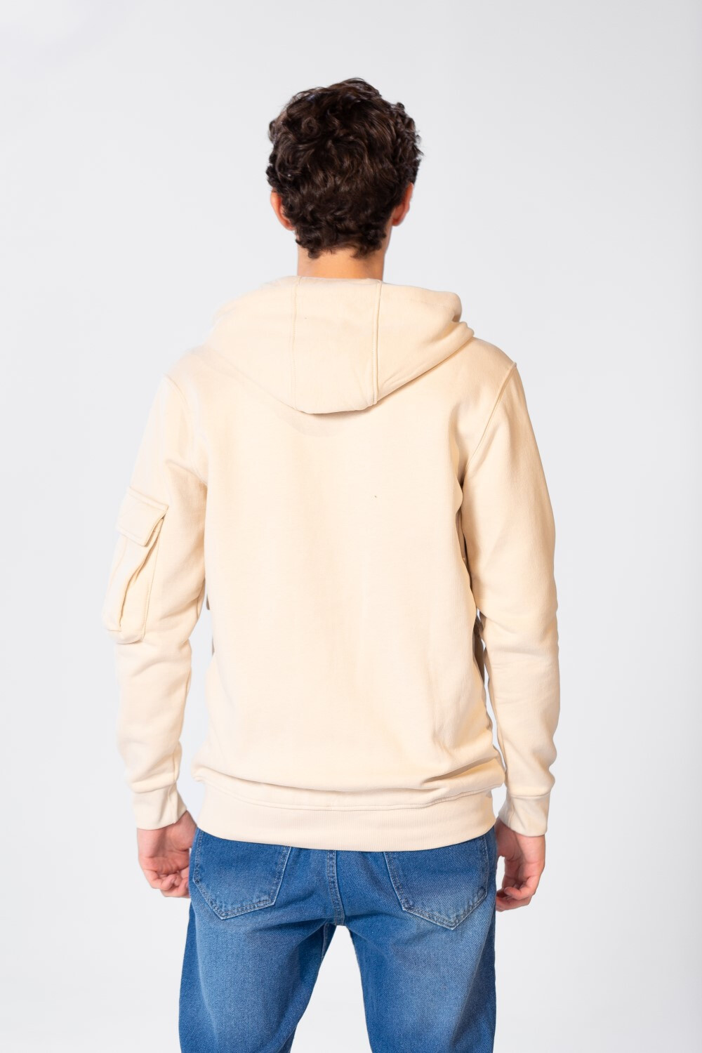 Men's Sweatshirt With Front Zipper And Pockets