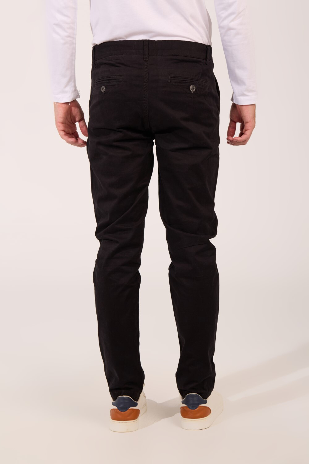 Men's Gabardine Basic Chino Slim Fit Classic Trousers Pants