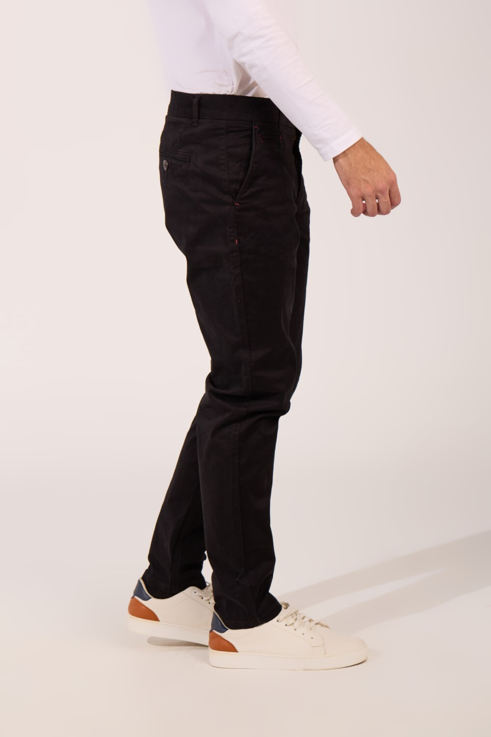 Men's Gabardine Basic Chino Slim Fit Classic Trousers Pants