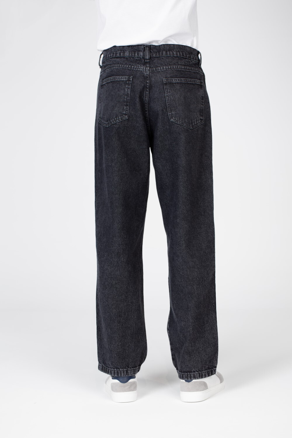 Men's Wide Leg Jeans Pants With Basic Details