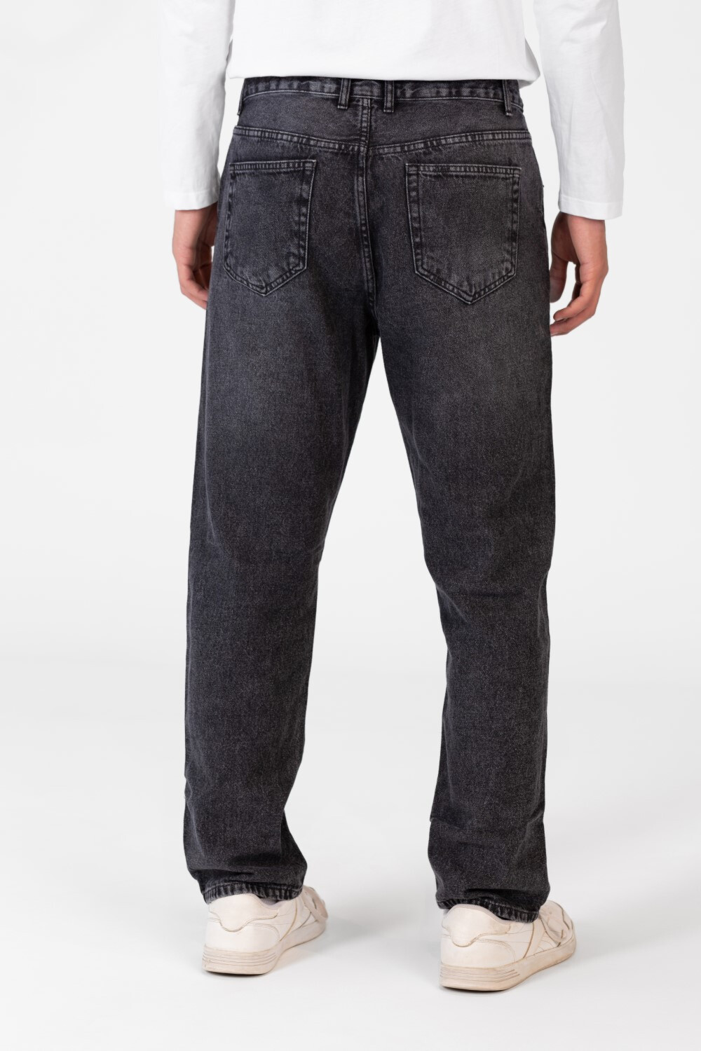 Men's Wide Leg Jeans Pants With Five Pockets And Button Front