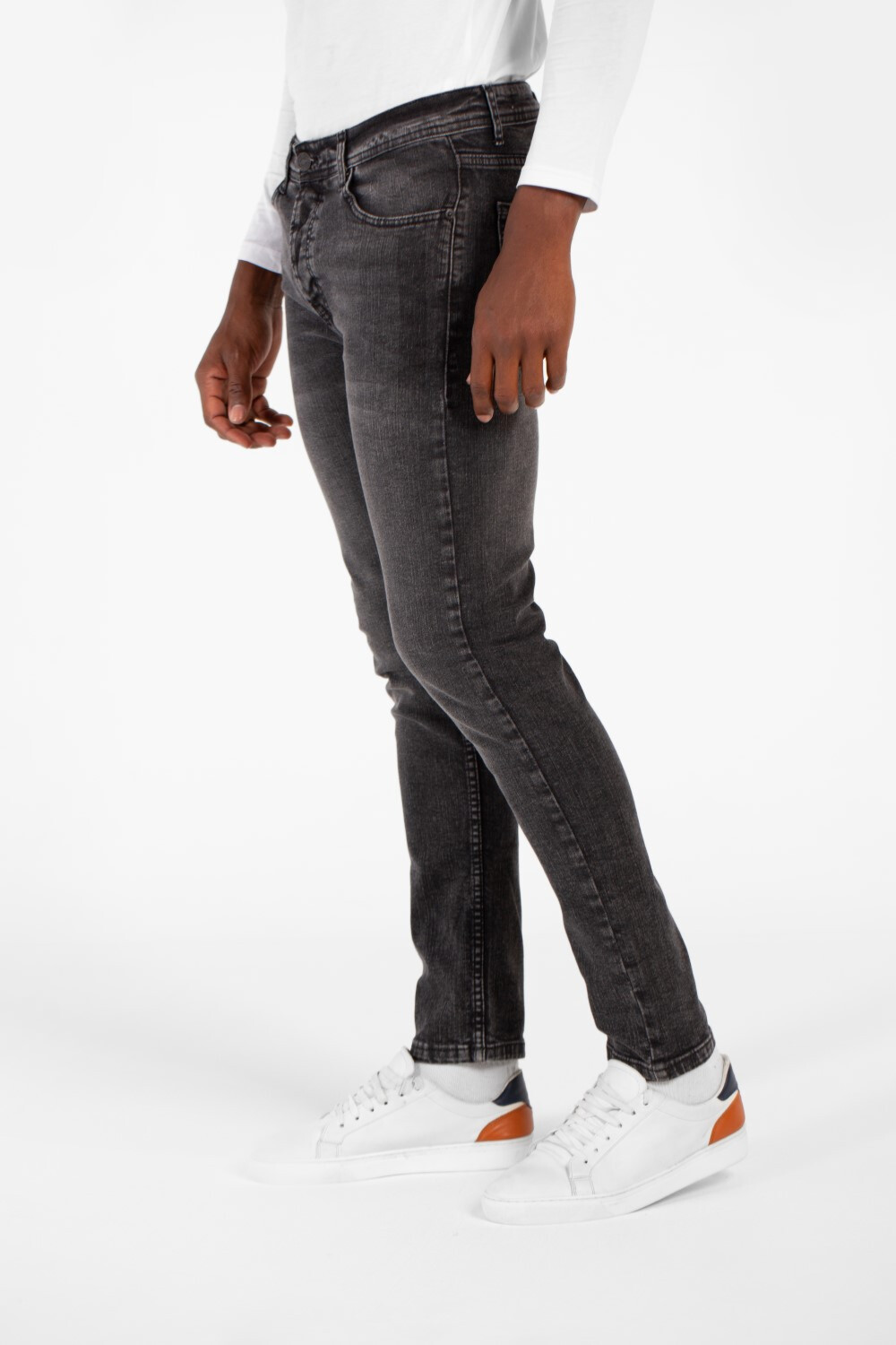 Men's Used Tomato Slim Fit Jeans Pants With Pockets