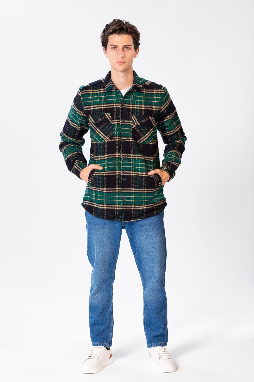 Men's Checked Regular Fit Shirt With Front Pockets