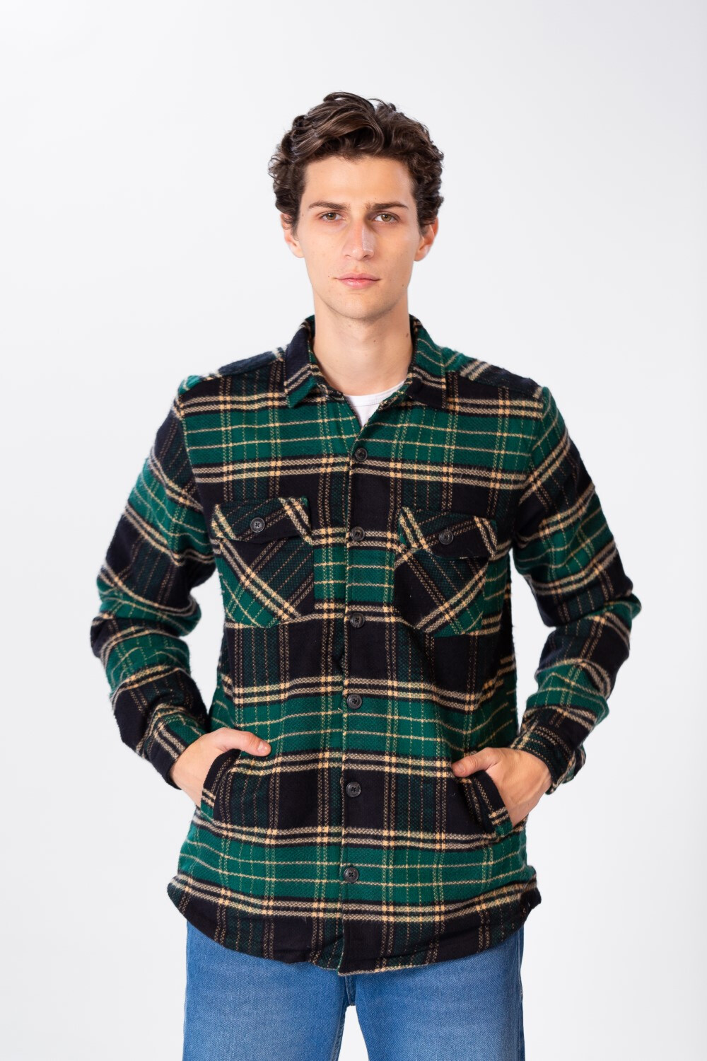 Men's Checked Regular Fit Shirt With Front Pockets